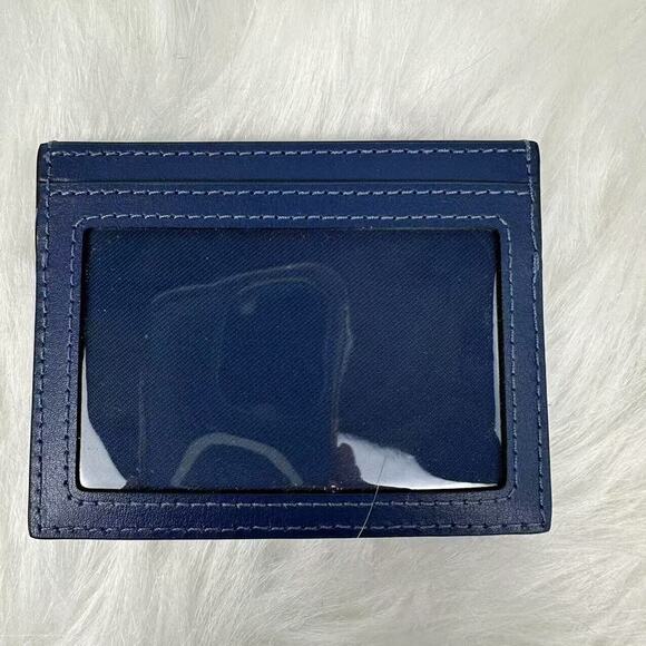 coach Slim Id Card Case With Quilting In Denim & Leather NWT CAT70 - Picture 2 of 5